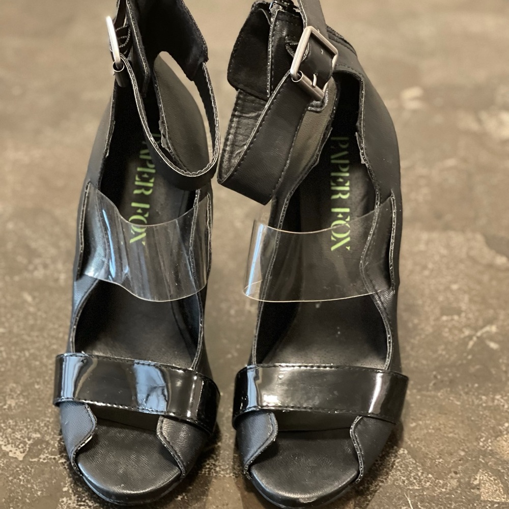 Paper Fox Black Heels